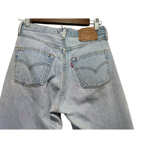 Vintage Levis 501 Jeans Womens 27 Blue Button Fly High Rise Straight Classic Fit - Picture 10 of 16